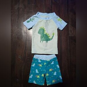 Dinosaur Print Kids Pajama Set
